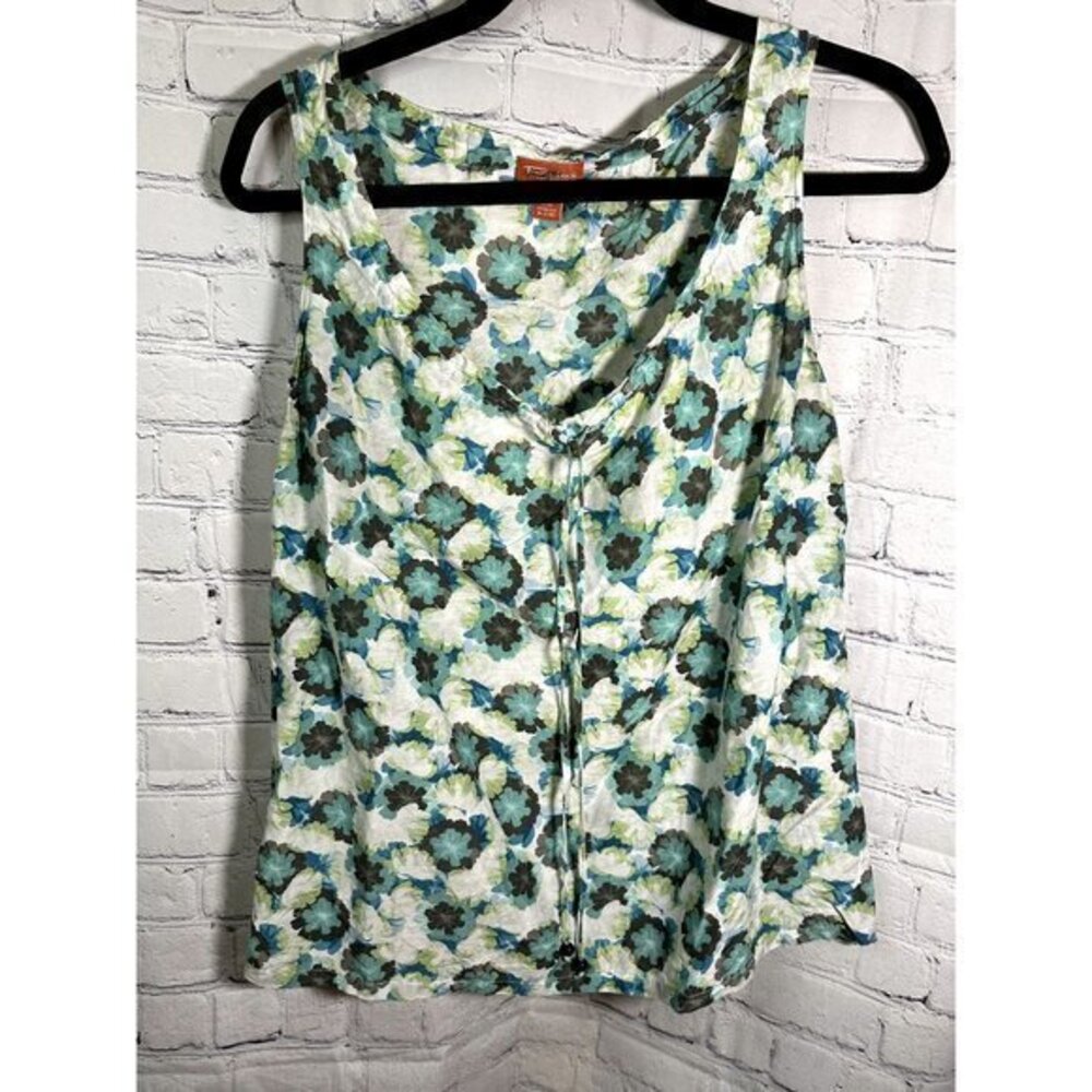 TOMMY BAHAMA RELAX LADIES SILK BLEND FLORAL TANK TOP SZ (XS) EUC WORN ONCE
